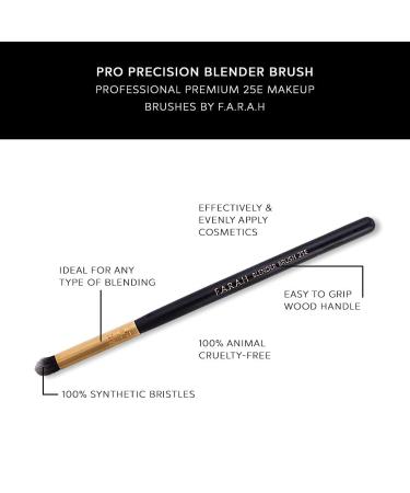 Professional Pro Precision Luxurious Blender Brush 25E - Premium Black Makeup Brushes for Flawless Application - Buy Online on GoSupps.com