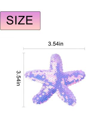 Sequin Starfish Hair Clips - Purple Glitter Hair Pins for Women and Girls (4PCS) - Buy Online on GoSupps.com