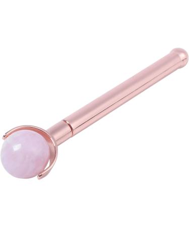 Panysilioer Eye Jade Roller Stainless Steel Natural Quartz Roller Eye Jade Roller Slimming Anti Wrinkle Cellulite Face Beauty Crystal Stone Tool Pink Roller+ Handle - Buy Online on GoSupps.com