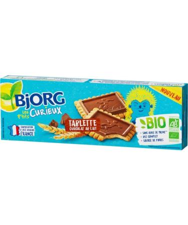 G n rique BJORG Organic Milk Chocolate Biscuits - The Little Curious Ones - 126g - Pack of 4