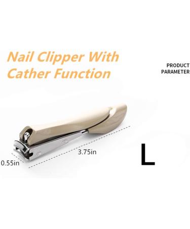 Stainless Steel Nail Cutter with Catcher Function Fingernail&Toenail Clippers for Men and Women Kids and Seniors (Gold) - Buy Online on GoSupps.com