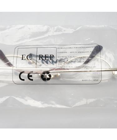 LANOMI Lightweight Half Rim Metal Reading Glasses - Mini Half Frame Eyeglasses with 1.5 Diopters Transparent Lens - Gray Reading Aid - Buy Online on GoSupps.com