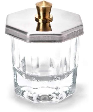 Shop Alexnailart Glass Crystal Dappen Dish with Metal Lid - Premium Nail Art Tool for Acrylic Powder - Buy Online on GoSupps.com