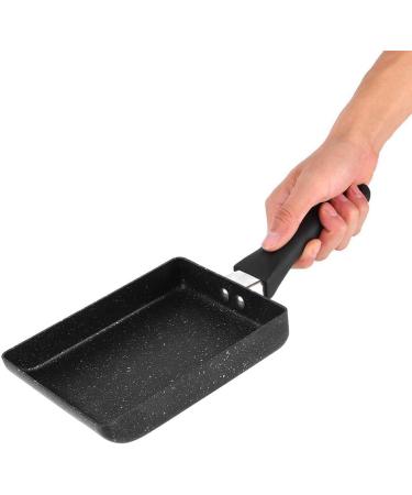 Frying Pan Kitchen Cookware Grill Pan Rectangular Non Stick Saucepan Plastic Handle Black Omelet Frying Pan Maifan Stone Small Frying Pan Square Grill Pan with Meat Vegetables or Go Camp Cooking - Buy Online on GoSupps.com