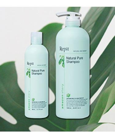 Repit Natural Ion Therapy Shampoo - Pure Formula with Sacha Inchi & Omega 3.6.9 for All Hair Types | Restore Dry & Damaged Hair | Sulfate & Paraben Free | Cruelty Free | 33.81 fl oz - RepitUSA - Buy Online on GoSupps.com