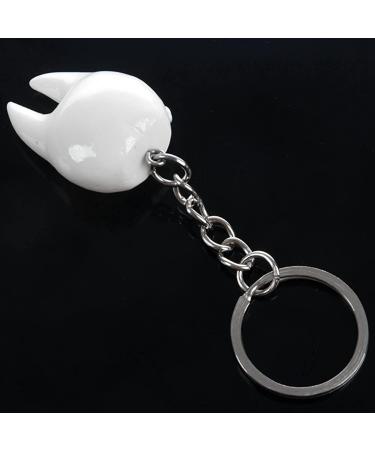 AMIUHOUN 200 Pieces Tooth Shape Keychain Keyring - Perfect Sweet Dental Gift for All Occasions | International Shipping Available - Buy Online on GoSupps.com
