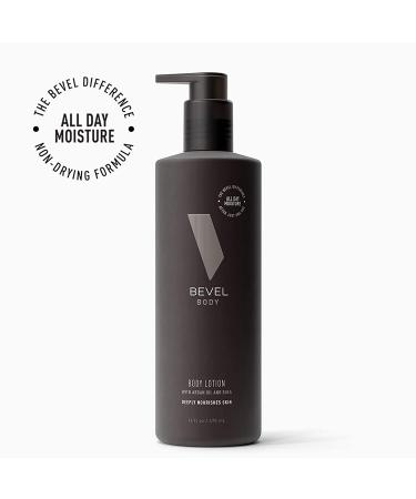 Bevel Men's All Day Nourishing Body Lotion - 16 Oz with Shea Butter, Argan Oil, Vitamin B3, and E - Buy Online on GoSupps.com