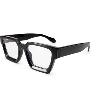 VISOONE Blue Light Blocking Glasses | Rectangle MultiColor Frame for Men & Women | Preppy Chic Look | RIVER River Upg Black - Buy Online on GoSupps.com
