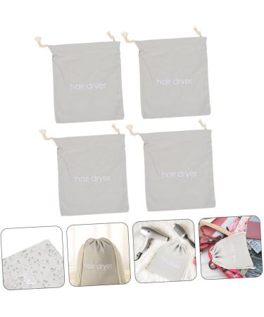 Healeved 16 Pcs Hair Dryer Storage Bag Straightener Travel Pouch Hair Dryer Bag Drawstring Light Grey Fabric - Buy Online on GoSupps.com
