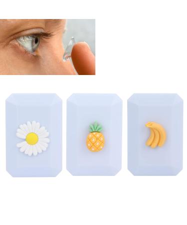 NATUDECO Contact Lens Storage Box with Mirror Tweezers & Applicator - Blue & Pineapple Design for Hard & Soft Lenses - Buy Online on GoSupps.com