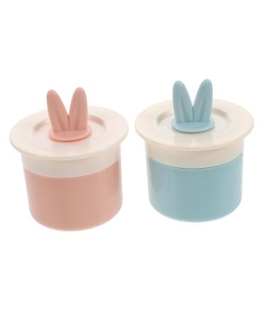 OFFIGAM 2 Pieces Facial Cleanser for Rabbit Ears Foam Shampoo Gasket Shock Absorber Cup Decoration Decoration Cartoon Cat Decoration Shark Gill Decoration Cup Cup Plastic