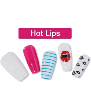 Lagunamoon Gel Nail Polish Set - Red Black White Colors - Long Lasting Salon Quality - UV LED Light - 8ml Hot Lips - Manicure Gift Set - Buy Online on GoSupps.com