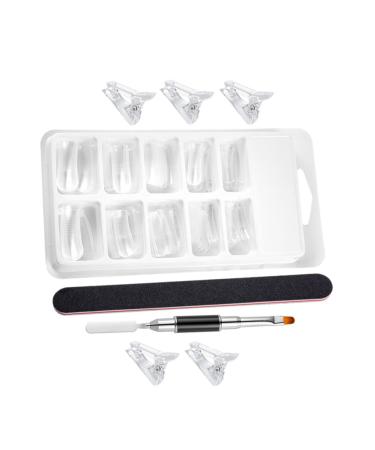 DRESSOOS 1 Set nail extension set False Nail Tips fake nail tips picker coffin nail forms Extension Dual Nail Builder Fake Nails fake fingernails dual ended brush tool set plastic crystal