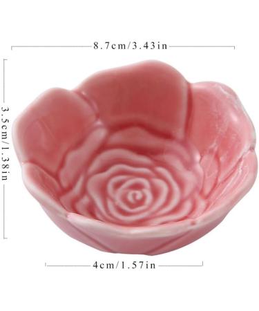 Fruit Bowl Snack Containers Flower Shaped Ceramic Dipping Bowl Soy Sauce Plate Mini Condiment Porcelain Sauce Bowl Dipping Candy Serving Plate Breakfast Bowls (Color : B) (A) - Buy Online on GoSupps.com