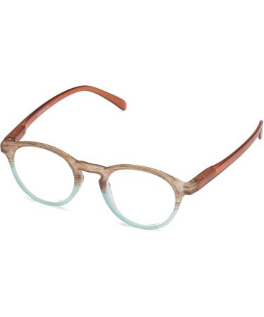 I.C.U. Eyewear Laredo Aqua/Woodgrain +2.75 - Stylish Multicolor Reading Glasses for International Shipping - Buy Online on GoSupps.com