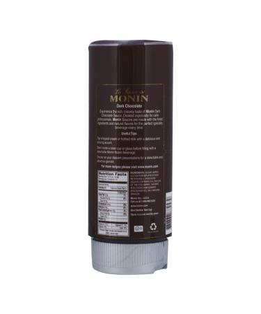 Monin Gourmet Dark Chocolate Sauce - Velvety, Rich & Gluten-Free (12 oz) for Desserts & Coffee - Buy Online on GoSupps.com