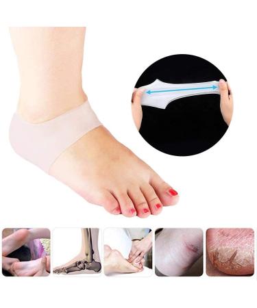 Buy Silicone Gel Socks for Heel Protection - Breathable Foot Sleeves for Cracked Heels & Plantar Fasciitis Pain Relief | Unisex - Buy Online on GoSupps.com