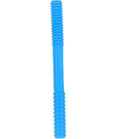 BROLEO Chewing Tube - Hollow Flexible Soft Bright Color Portable with Cleaning Brush for Babies - Blue - Buy Online on GoSupps.com