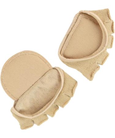FOMIYES Fingerless Socks for Women - 3 Pairs Seamless Toe & Forefoot Pads for Heels - Toeless Cushion Liners & Toe Cover Sox - Buy Online on GoSupps.com