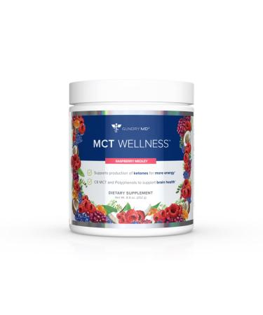 Gundry MD MCT Wellness Powder to support Energy, Ketone Production and Brain Health, Keto Friendly, Sugar Free - Raspberry Medley Flavor - (30 Servings)