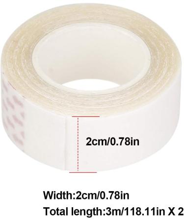 Natuce 2 Rolls 6m 20mm Hypoallergenic Double Sided Wig Tape for Hair Extensions - White - Buy Online on GoSupps.com