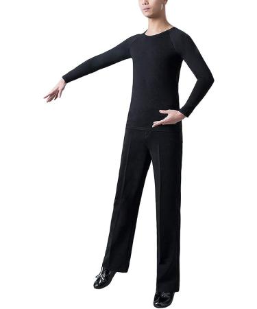 HAORUN Men Ballroom Latin Dance Pants Black 34 - Competition and Practice Trousers - Buy Online on GoSupps.com