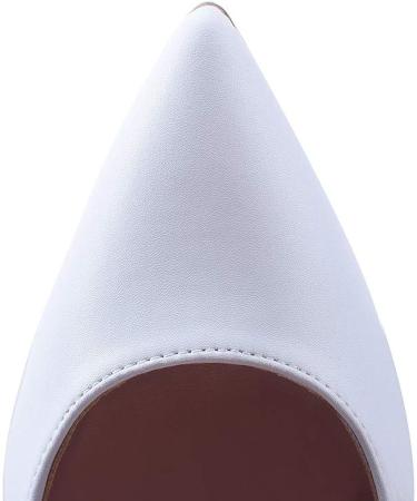 Elisabet Tang Women's White Party Stiletto Pumps 4.7 inch Heels - Size 11 - Buy Online on GoSupps.com