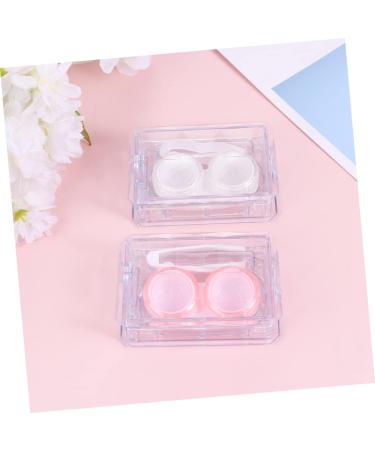 Buy Solustre Mini Container Set for Colored Contact Lenses | 4-Piece Kit with Tweezers Mirror & Cleaning Case - Cute & Convenient! - Buy Online on GoSupps.com