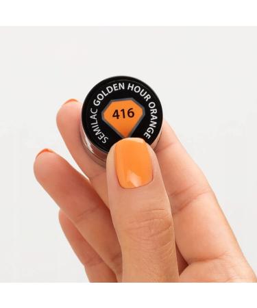 SEMILAC 416 Golden Hour Orange Nail UV Gel Polish | Long Lasting and Easy to Apply | Soak off UV/Led | Perfect for Home and Professional Manicure and Pedicure 7 ml - Buy Online on GoSupps.com