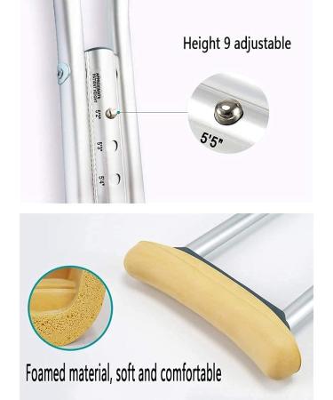 Pair of Lightweight Aluminium Underarm Axilla Crutches Elbow Forearm Adjustable Walking Stick Innovate - Buy Online on GoSupps.com