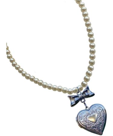 Oralgos Vintage Heart Loop Necklace - Fashionable Collarbone Chain & Pearl Choker | Statement Jewelry for Every Occasion - Buy Online on GoSupps.com