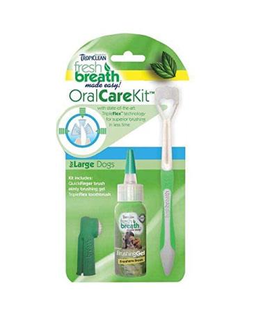 Tropiclean Fresh Breath Dog Oral Care Kits Fight Tartar Plaque Bulk Available!(Large 1 Kit) 1 Kit 1 count (Pack of 1)