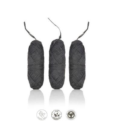 Green-Goose Bio-based Floss wire |Refiller |Charcoal |3 x 3 meters |Organic to be reduced |Vegan Maisfaser Flosswraht |Durable |Environmentally friendly |Minimal waste