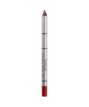 IMPALA | Creamy Waterproof Lip Pencil Ruby Red Color 210 | Permanent Lip Liner | Waterproof Lip Pencil | Long-lasting Lip Liner | Volumizing Effect 210 Ruby Red