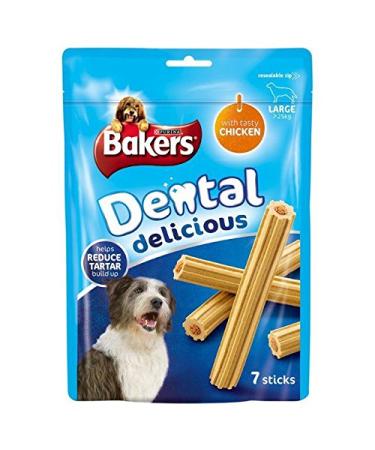 Bakers Dental Delicious Large Dog Treats Chicken 7 per Pack