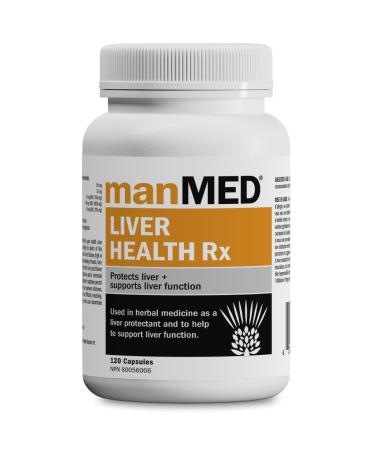 manMED Liver Cleanse Detox & Fatty Liver Repair Formula - Herbal Liver Support Supplement with Milk Thistle Extract Dandelion Root Yarrow Burdock Root & Artichoke Extract for Liver 120 Capsules