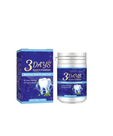 3 Days Tooth Whitening Powder Deep Cleaning Dental Care Formula Fresh Breath Treatment 80ml/2.7oz Pack of 1