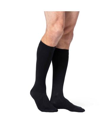SIGVARIS Men's ACCESS 920 Closed-Toe Knee-High Medical Compression 15-20mmHg Black LL - Large Long