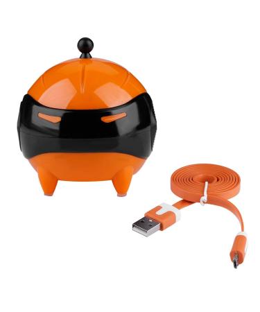 Contact lenses Cleaning car wash ball mask shape portable USB lens cleaner Automatic cleaning for on the go or outdoors (orange)