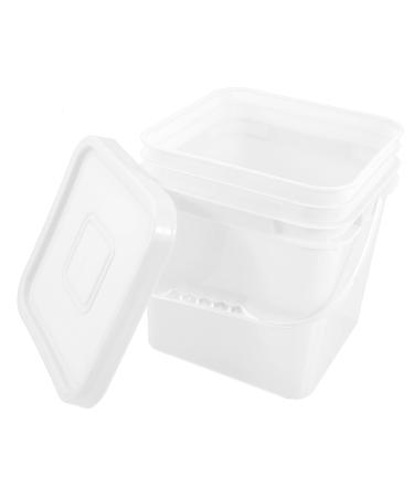 Baluue Sealed Bucket Empty Paint Cans Grain Dispenser Oil Paint Cans Laundry Dispenser Plastic White 26X24CM White
