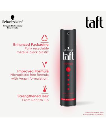 Taft Cashmere Touch Power Hairspray Mega Strong 5 250ml 8.45 Fl Oz (Pack of 1) Clear - Buy Online on GoSupps.com