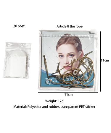 Face Lift Tape Invisible - V-Shape Face Lifting Stickers for Instant Facelifts | Pack of 20 Transparent Facial Patches with Fixed Ropes - Buy Online on GoSupps.com