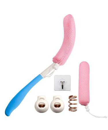 Xin Tailor Long Handle Bath Body Brush Anti-Slip Curve Bath Brush Body Scrubbers for Seniors  Suitable for Elderly and Pregnant Woman Bath Aids Assitance Bathing & Shower