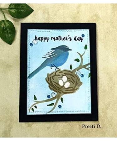 CrafTreat Bird and Nest Stencil for Painting on Various Surfaces - 6x6 Inches - Reusable DIY Art Stencil - Buy Online on GoSupps.com