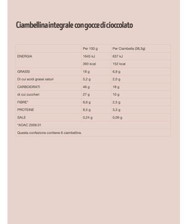  Italian Gourmet E.R. Misura Ciambelline con Chiacchi di Cioccolato Fibrextra Chocolate Donuts 100% Wholemeal Flour Rich in Fiber 230 g + Italian Gourmet Pulp 400 g Set of 6 - Buy Online on GoSupps.com