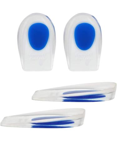2 Pairs Men s Soft Silicone Massage Heel Pads | Comfortable Height Increase Gel Insoles - Buy Online on GoSupps.com
