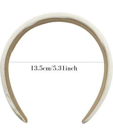 Satin Alice Headband Satin Covered Head Band Hairband Non-slip White Headband Plain Aliceband DIY Headband Hair Accessories for Women Girls Y7CSDMFG - Buy Online on GoSupps.com