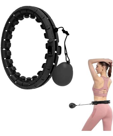 Skayddb Weighted Smart Hoola Hoop - 24 Sections Detachable - Suitable for Adults and Children - Black - Buy Online on GoSupps.com