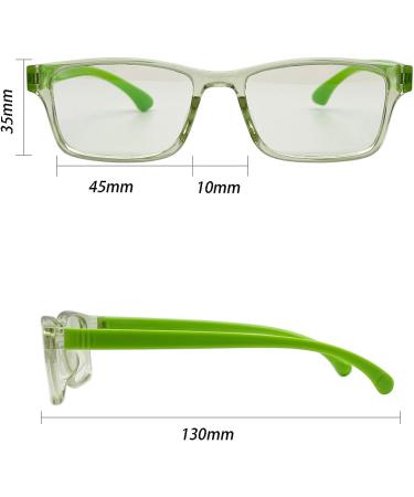 Buy LHSDMOAT Blue Light Filter Glasses for Kids - Block Blue Light Rectangular Frame - Gray/Green Gaming & Computer Glasses - Buy Online on GoSupps.com