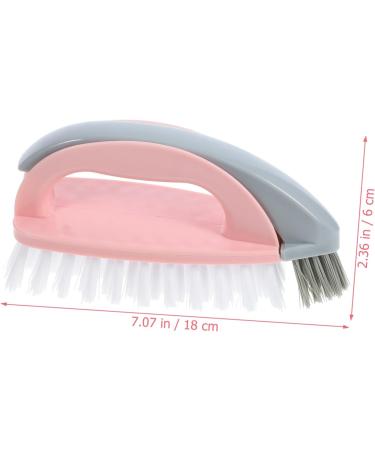 Ipetboom Laundry Brush Cleaning Brush Clothes Scrub Shoes Scrub Washing Brush Scrub Brush Shoe Brush Simple Style Brush Cleaning for Household Use Double Head Pink Plastic Macaron 16.50X9.50X6.00CM Pink - Buy Online on GoSupps.com